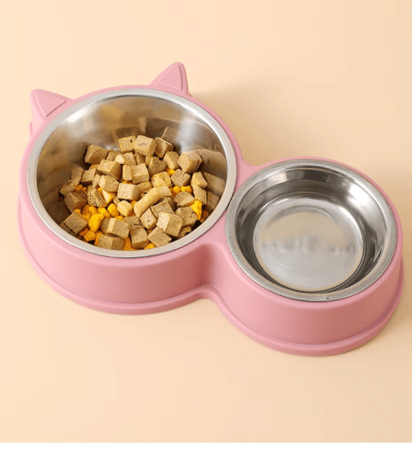 Stainless Steel Non-Slip Dual Dog Bowls & Cat Bowls - Image 2