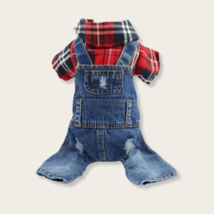 Plaid & Denim Outfit, Cat Clothes / Dog Clothes