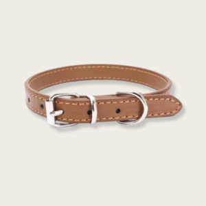 Classic Adjustable Leather Dog Collar / Cat Collar