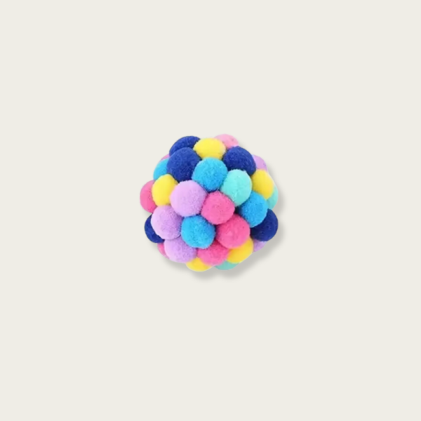 Colorful Plush Interactive Cat Toy Ball - Image 4