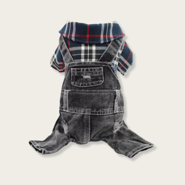 Plaid & Denim Outfit, Cat Clothes / Dog Clothes - Image 3