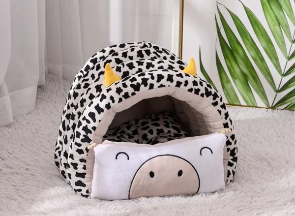 Self-Warming Cozy Dino Cat Bed and Dog Bed - Image 6