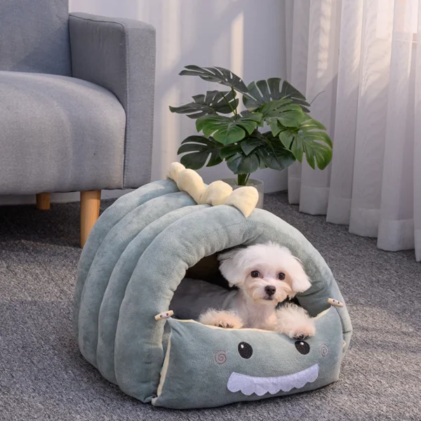 Self-Warming Cozy Dino Cat Bed and Dog Bed - Image 2