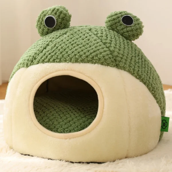 House, Semi-Enclosed and Donut Frog Cat Bed and Dog Bed - Image 6