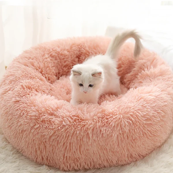 Washable Enhanced Comfort Donut Dog Bed and Cat Bed - Image 3
