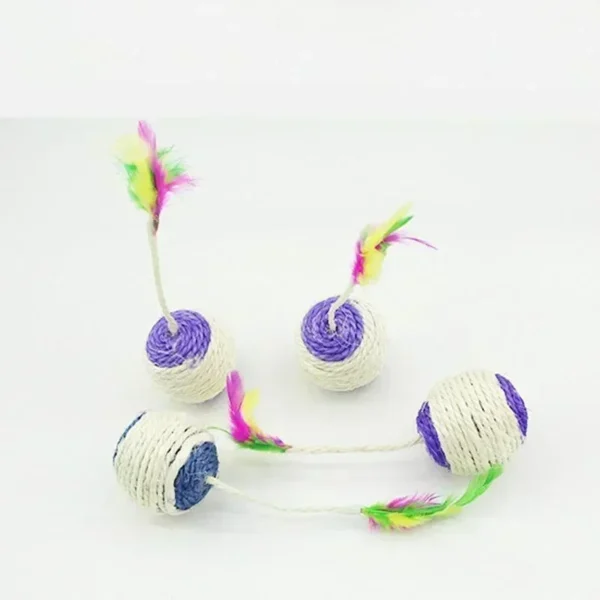 Sisal Scratching Ball Interactive Cat Toy - Image 2