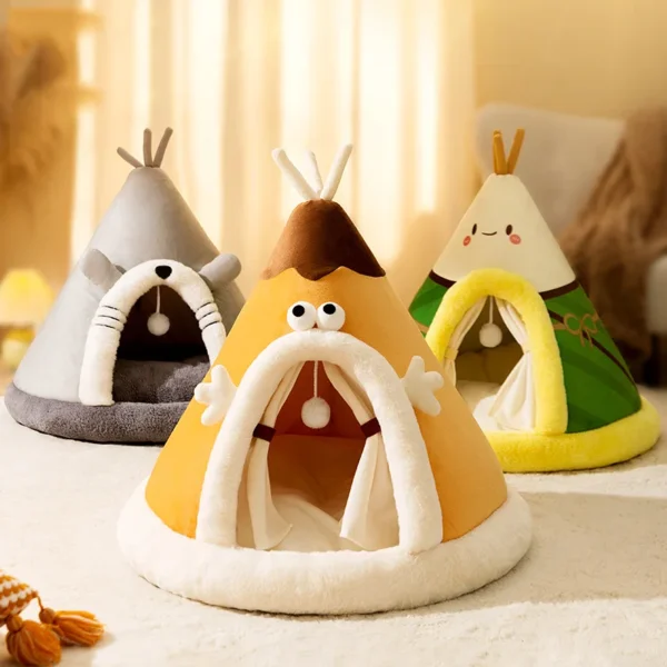 Foldable Whisker Wigwam Cat Bed and Cat Cave - Image 2