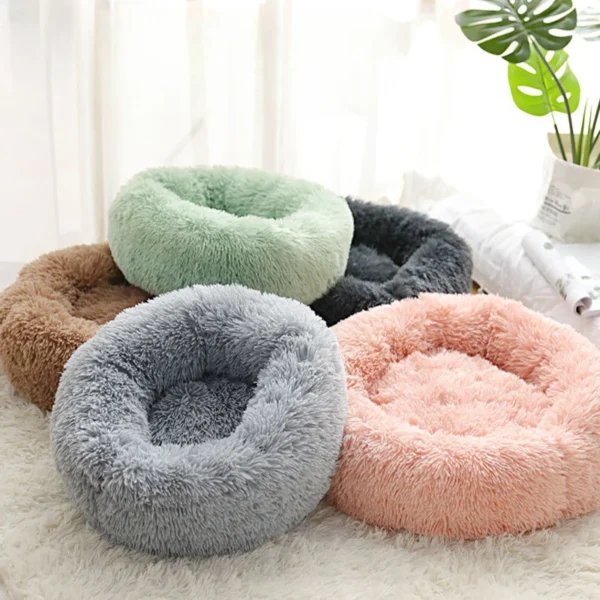 Washable Enhanced Comfort Donut Dog Bed and Cat Bed