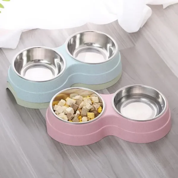 Non-Slip Stainless Steel Dual Dog Bowls & Cat Bowls - Image 6