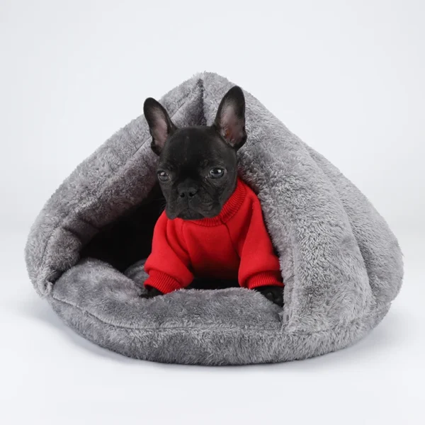Premium Velvet Triangle Dog Bed and Cat Bed