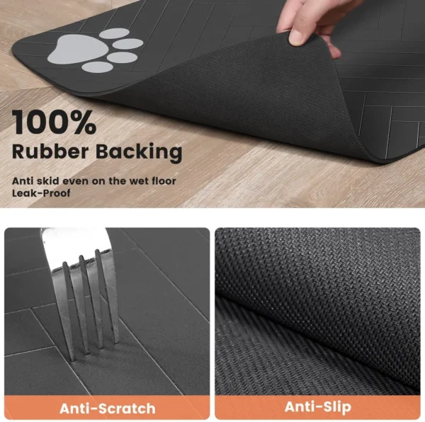 Stain Resistant Quick Dry Cat Food Mat /  Dog Food Mat - Image 2
