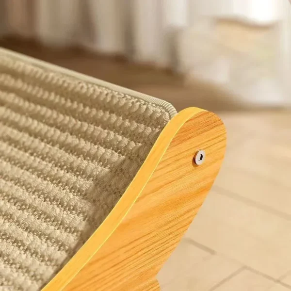 Sturdy Wooden Frame Cat Scratching Post & Lounger - Image 3