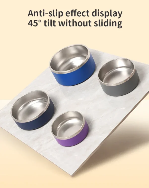 Non-Slip Stainless Steel Cat Bowl / Dog Bowl - Image 3