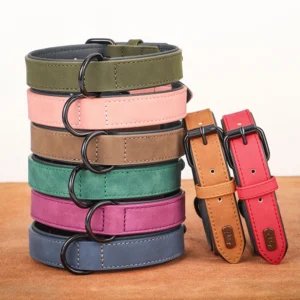 Premium Adjustable Leather Dog Collar