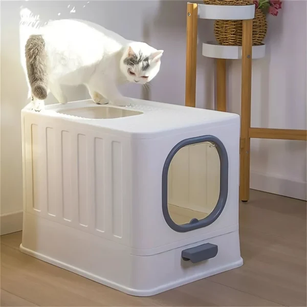 Pull-Out Foldable Cat Litter Box with Included Scoop - Image 7