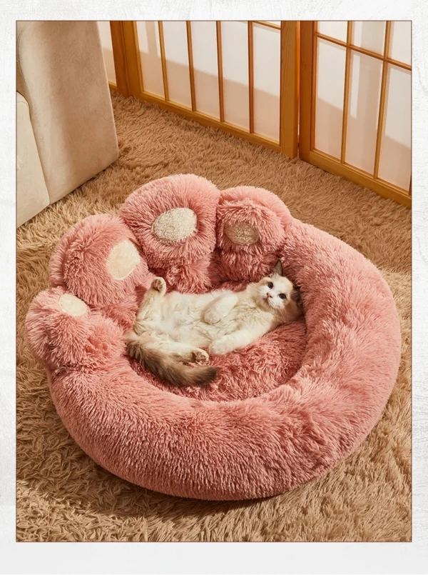 Self-Warming Bear Paw Cat Bed and Dog Bed - Image 2