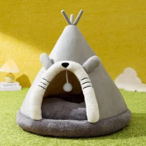 Foldable Whisker Wigwam Cat Bed and Cat Cave