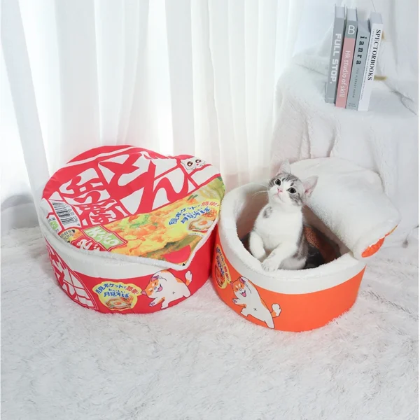 Cozy Instant Noodle Cat Bed and Cat Cave