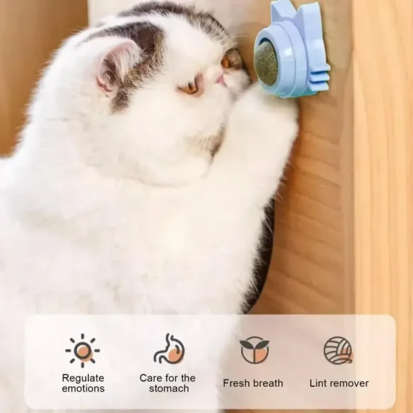 360° Rotating Balls Natural Catnip Stimulating Cat Toy - Image 3