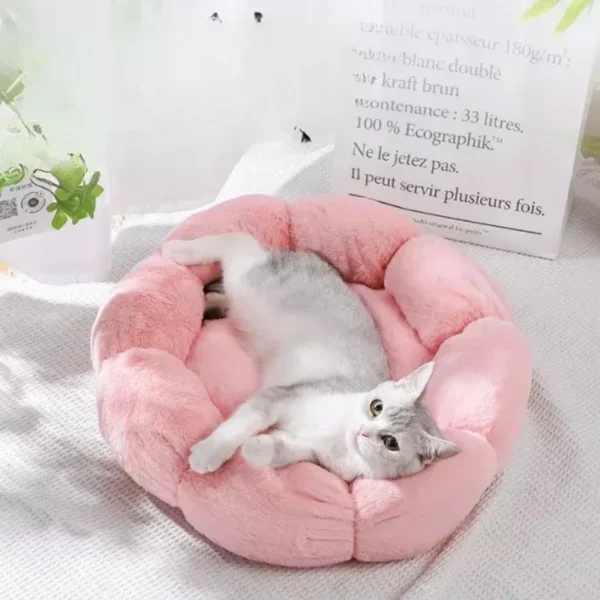 Cozy Blossom Donut Dog Bed and Cat Bed - Image 3