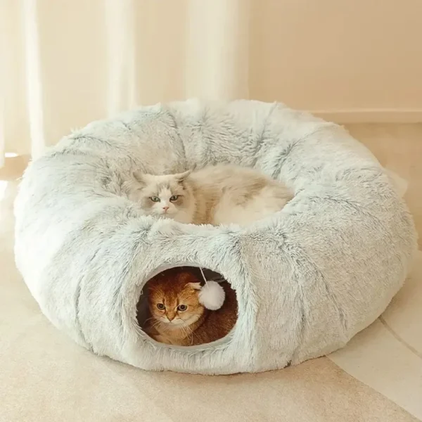 Foldable Washable Cat Tunnel, Cat Bed and Cat Cave - Image 4