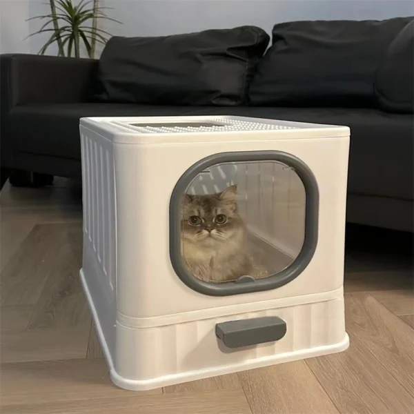 Pull-Out Foldable Cat Litter Box with Included Scoop - Image 5