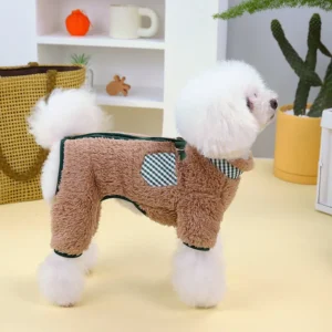 Fleece Jumpsuit with Dual D-Ring Dog Clothes / Cat Clothes