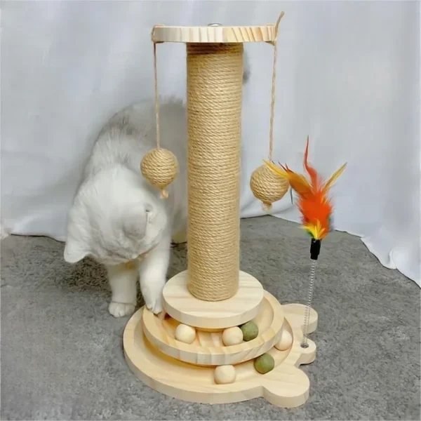 Interactive Playground Cat Scratching Post - Image 2