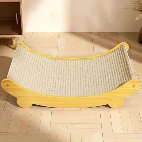 Sturdy Wooden Frame Cat Scratching Post & Lounger