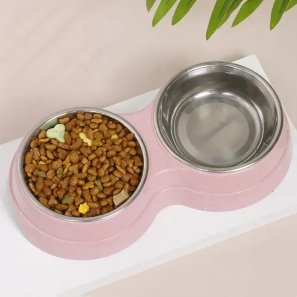 Non-Slip Stainless Steel Dual Dog Bowls & Cat Bowls - Image 2