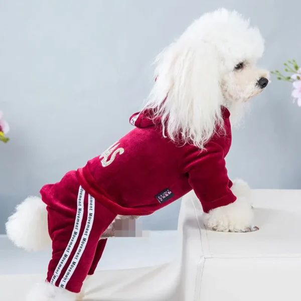 Velvet Elastic Jumpsuit Dog Clothes / Cat Clothes - Image 4
