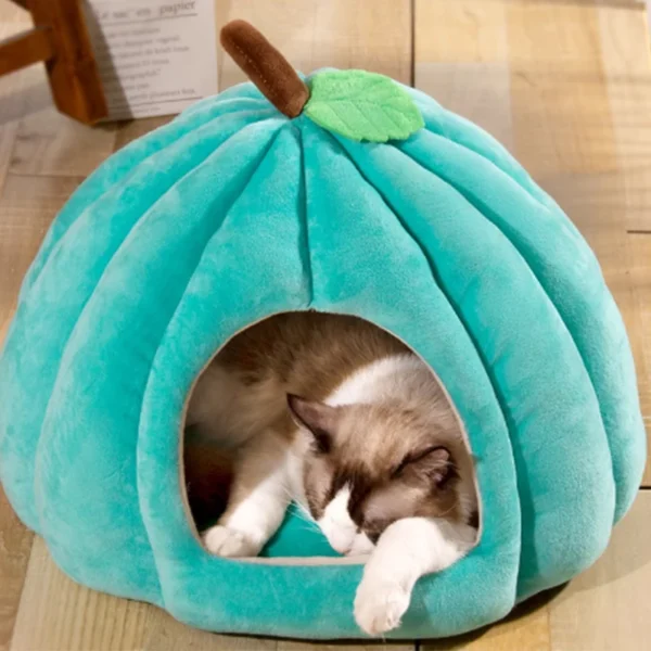 Self-Warming Pumpkin Enclosed Cat Bed and Dog Bed - Image 2