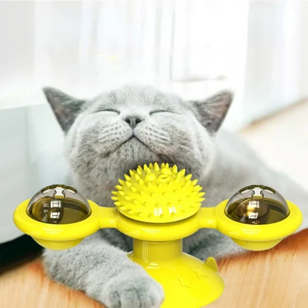 Groomer Windmill with Whirligig Interactive Cat Toy - Image 2