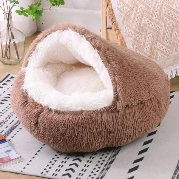 Soft and Warm Semi-enclosed Cat Bed and Dog Bed - Image 4