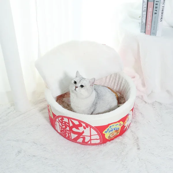 Cozy Instant Noodle Cat Bed and Cat Cave - Image 2