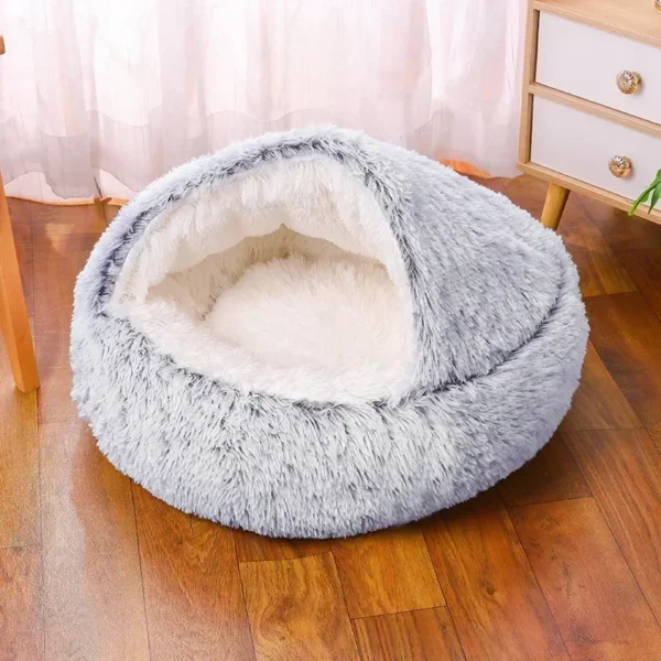 Soft and Warm Semi-enclosed Cat Bed and Dog Bed - Image 5