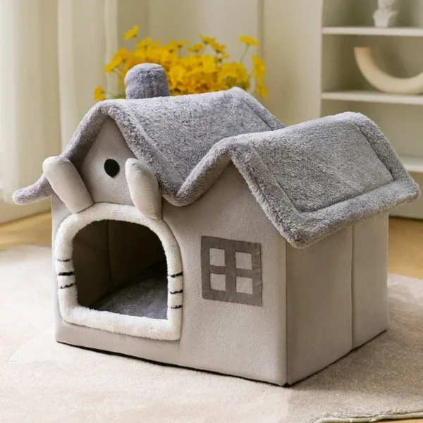 Foldable Luxury Bunny Cottage Cat Bed and Dog Bed