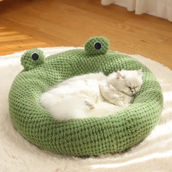 House, Semi-Enclosed and Donut Frog Cat Bed and Dog Bed - Image 2