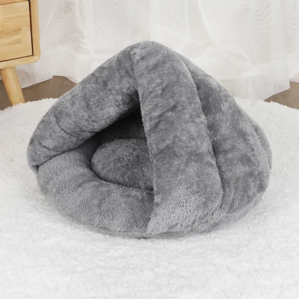 Premium Velvet Triangle Dog Bed and Cat Bed - Image 3