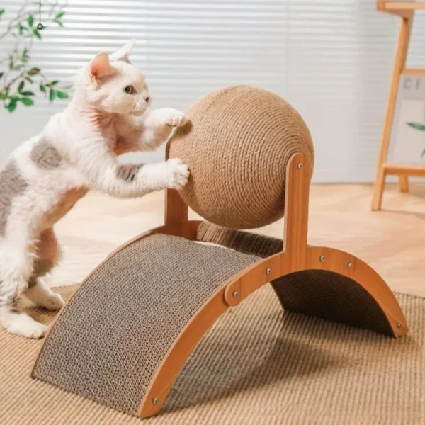 Cat Scratching Post with Large Cat Scratcher Ball - Image 3