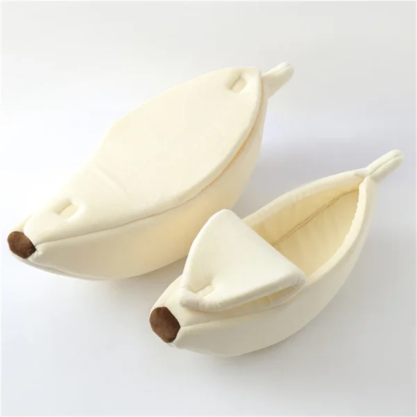 Ultra-Soft and Warm Enclosed Adorable Banana Cat Bed - Image 6