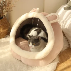 Extra Soft Velvet Adorable Bunny Cat Bed, Dog Bed