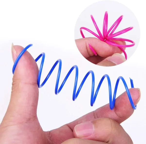 Colorful Spiral Spring Interactive Cat Toys - Image 2