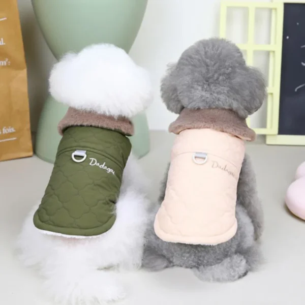 Plush Winter Dog Jacket with Fleece Lining - Image 2