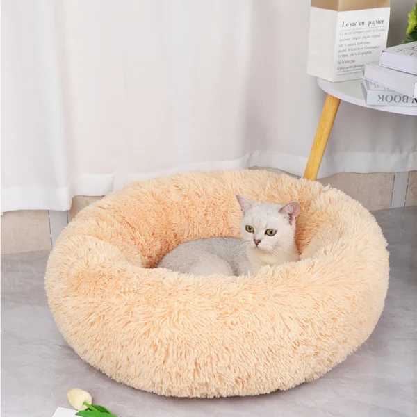 Washable Enhanced Comfort Donut Dog Bed and Cat Bed - Image 6