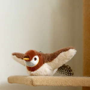 Flying Bird with Chirping Sounds Stimulating Cat Toy