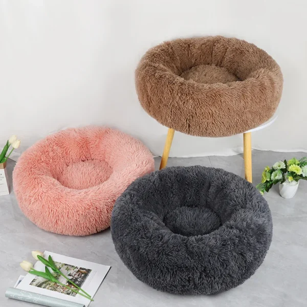 Washable Enhanced Comfort Donut Dog Bed and Cat Bed - Image 4