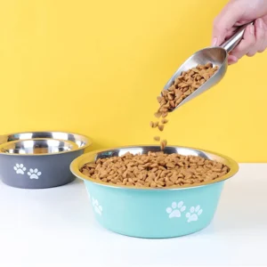 Non-Slip Stainless Steel Dog Bowl and Cat Bowl