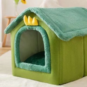 Foldable Green Dino Cat Bed and Dog Bed