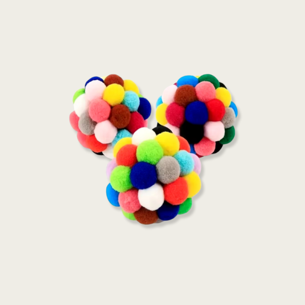 Colorful Plush Interactive Cat Toy Ball - Image 5